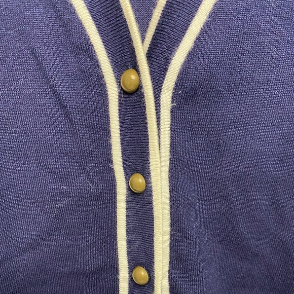 Navy button up cardigan - Picture 3 of 4